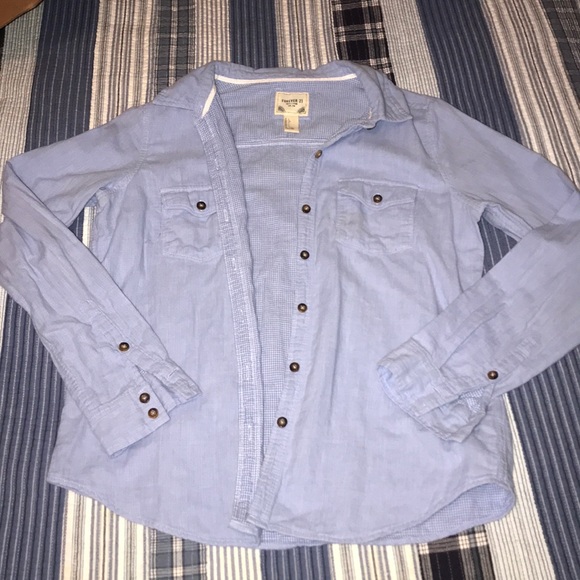 Forever 21 Tops - Light Blue Flannel